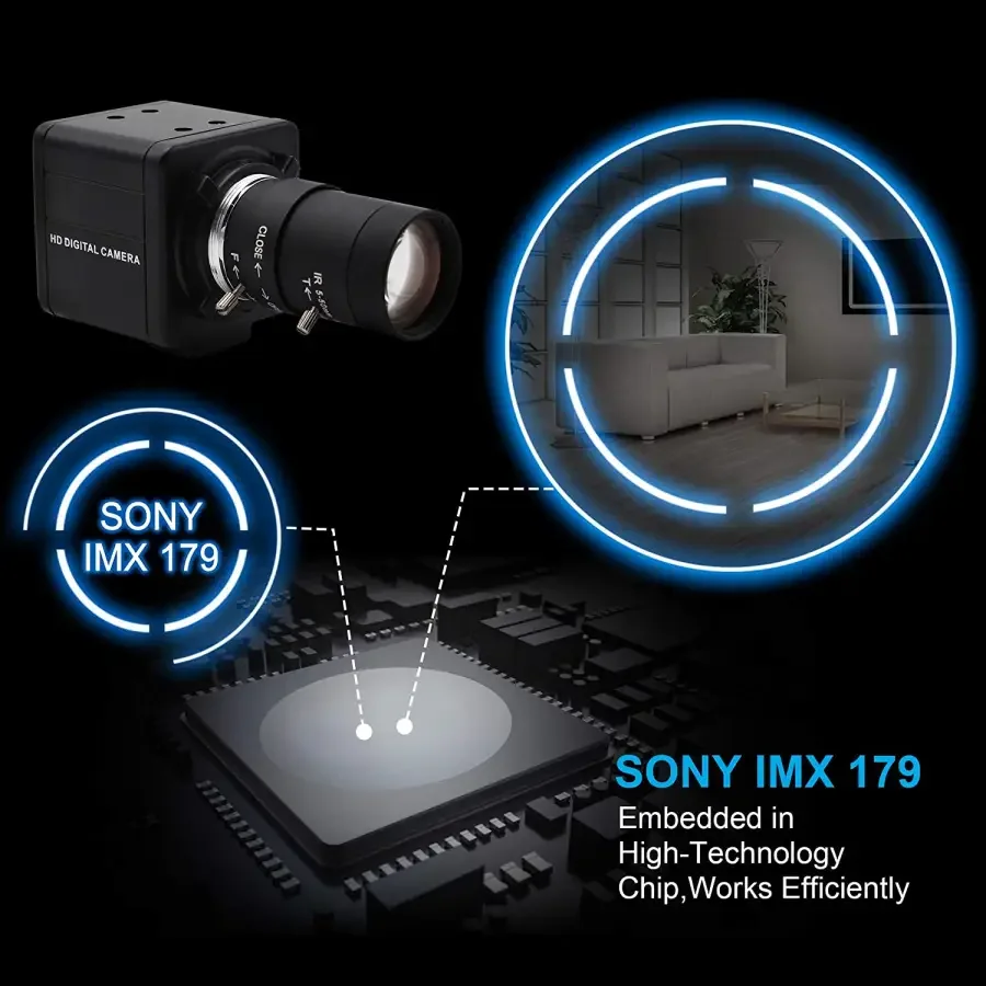 4K 8MP HD Varifocal Webcam Optical Zoom USB Web Camera - Image 16