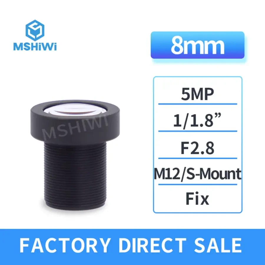 5.0MP  1/1.8" ITS Camera F2.8 8mm Prime Lens M12/S-mount Lenses - Image 2