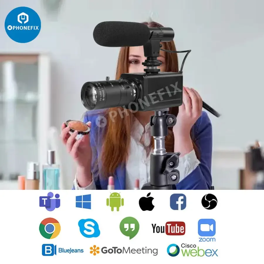5.0MP 4K USB Webcam 10X Optical Zoom HD Camera with Microphone - Image 6