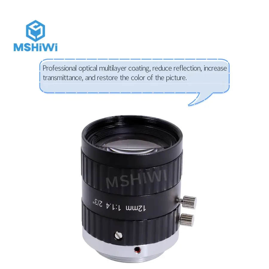 5.0MP C-mount 12mm CCTV Lens 2/3" F1.4 Prime ITS Camera FA Lenses - Image 12