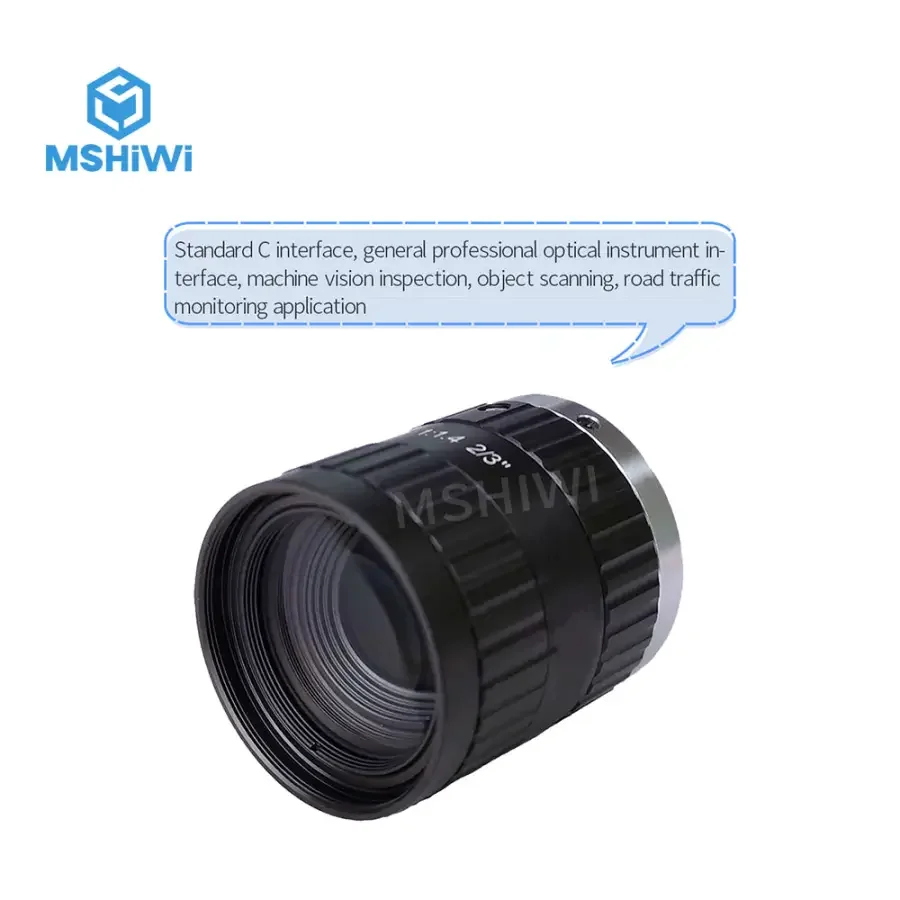 5.0MP C-mount 12mm CCTV Lens 2/3" F1.4 Prime ITS Camera FA Lenses - Image 8