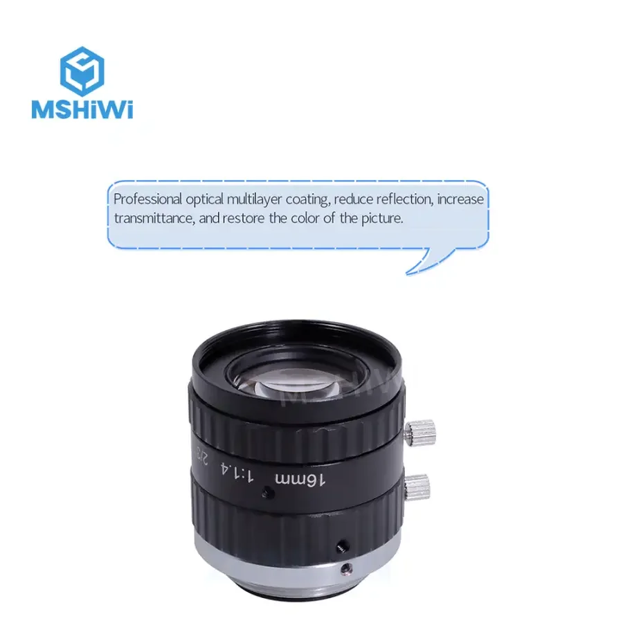 5.0MP C-mount 16mm 2/3" F1.4 Low Distortion FA Lens for Visual Identity - Image 7