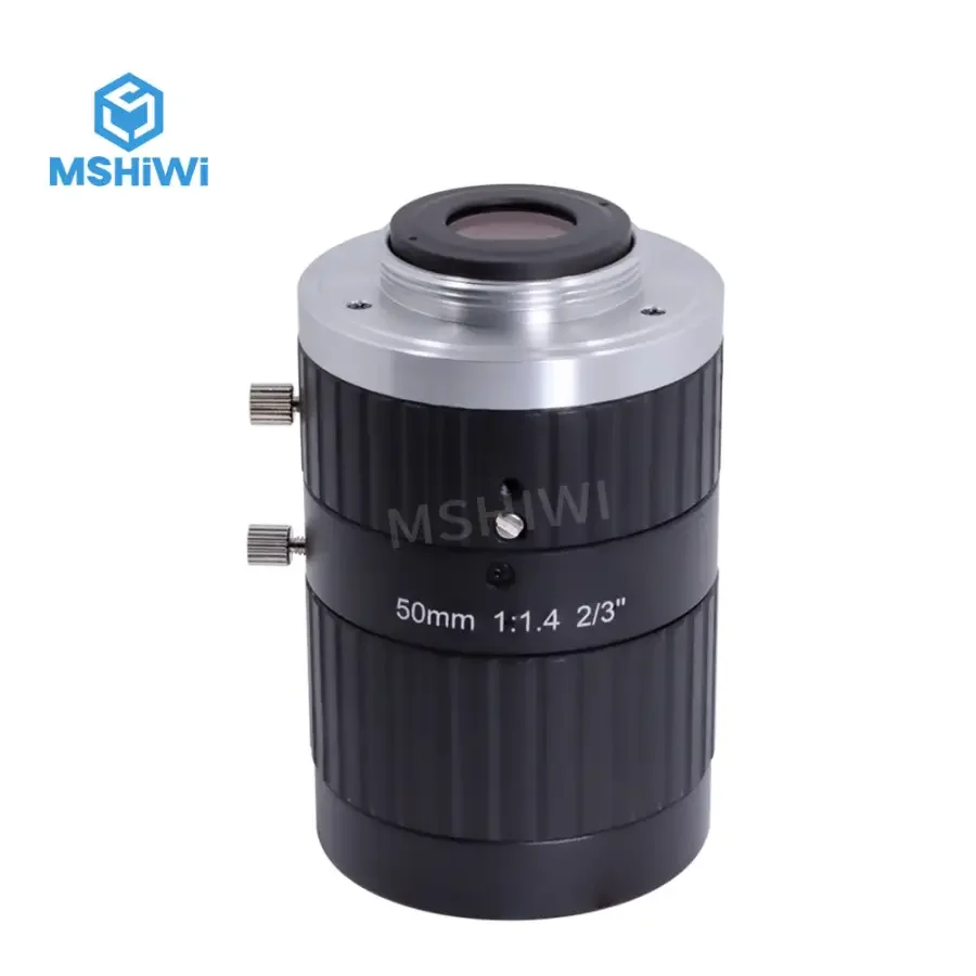 5.0MP C-mount 50mm Lens 2/3" Format F1.4 Manual Iris FA Lens - Image 2
