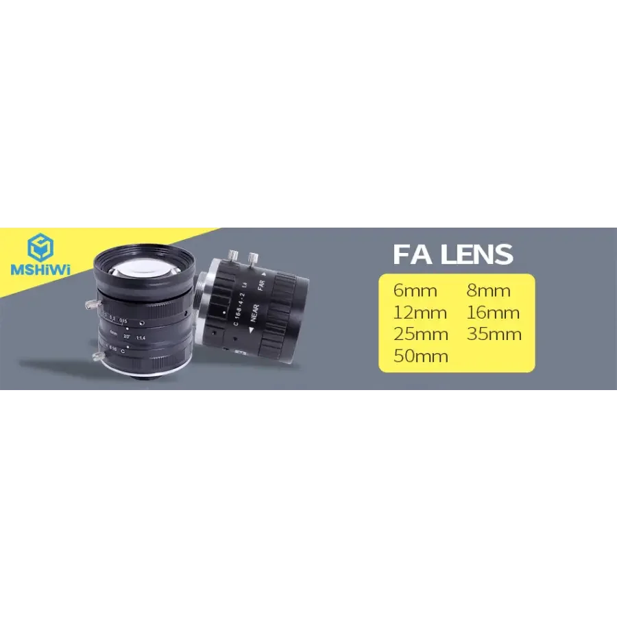 5.0MP C-mount 50mm Lens 2/3" Format F1.4 Manual Iris FA Lens - Image 6