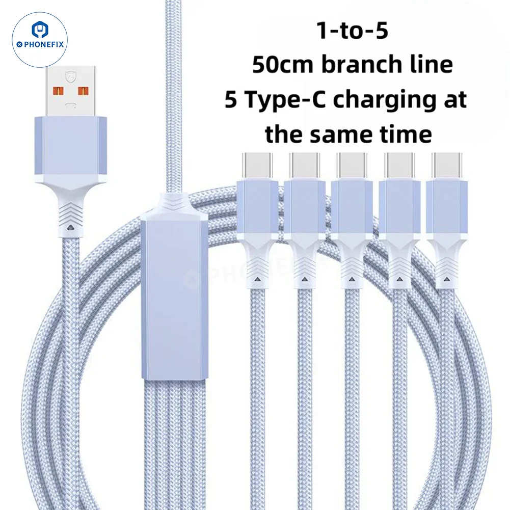 5 in 1 100W Fast Charging Data Cable with USB-C Lightning Micro Port - Image 11
