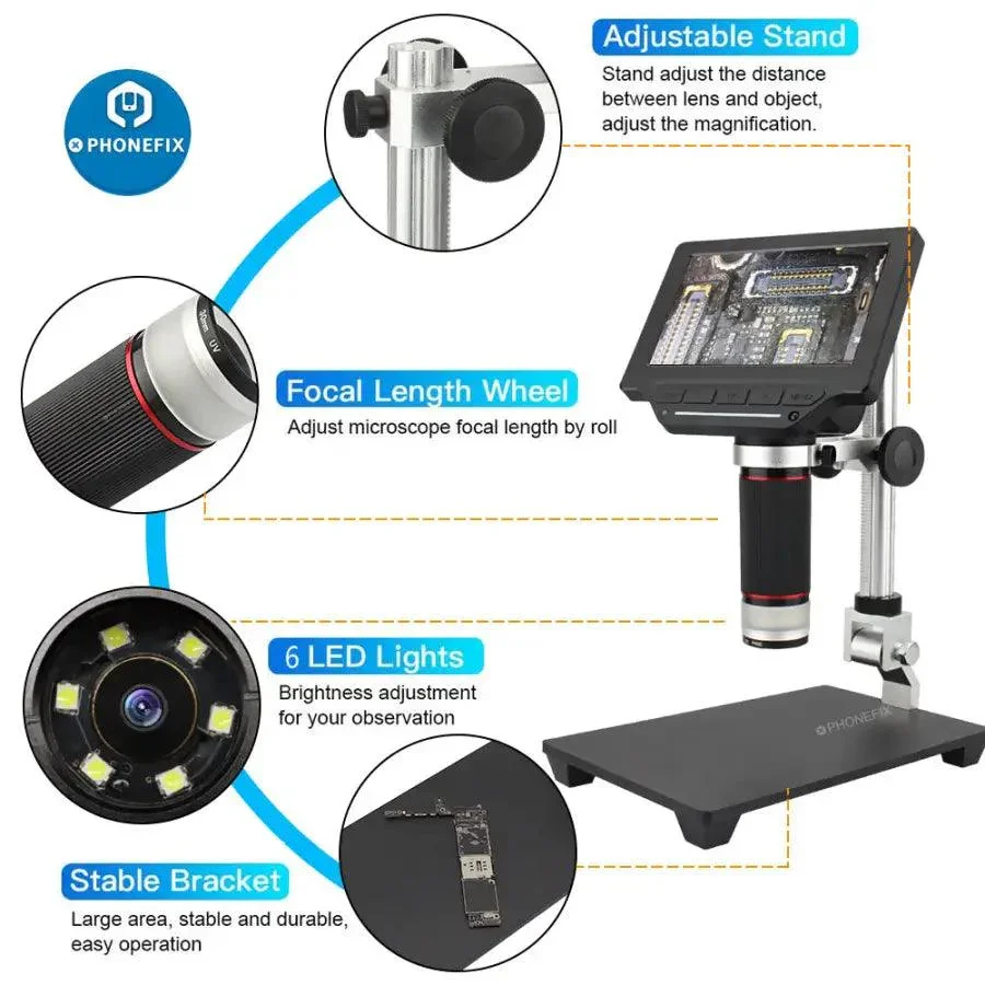 5 Inch HD Screen Electronic Magnifying Glass USB Digital Microscope - Image 2