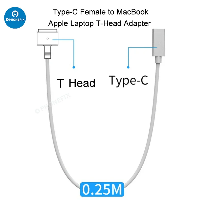 5 Pin DC Cord Cable T-Style Plug For Magsafe2 Charger AC Power Adapter - Image 2