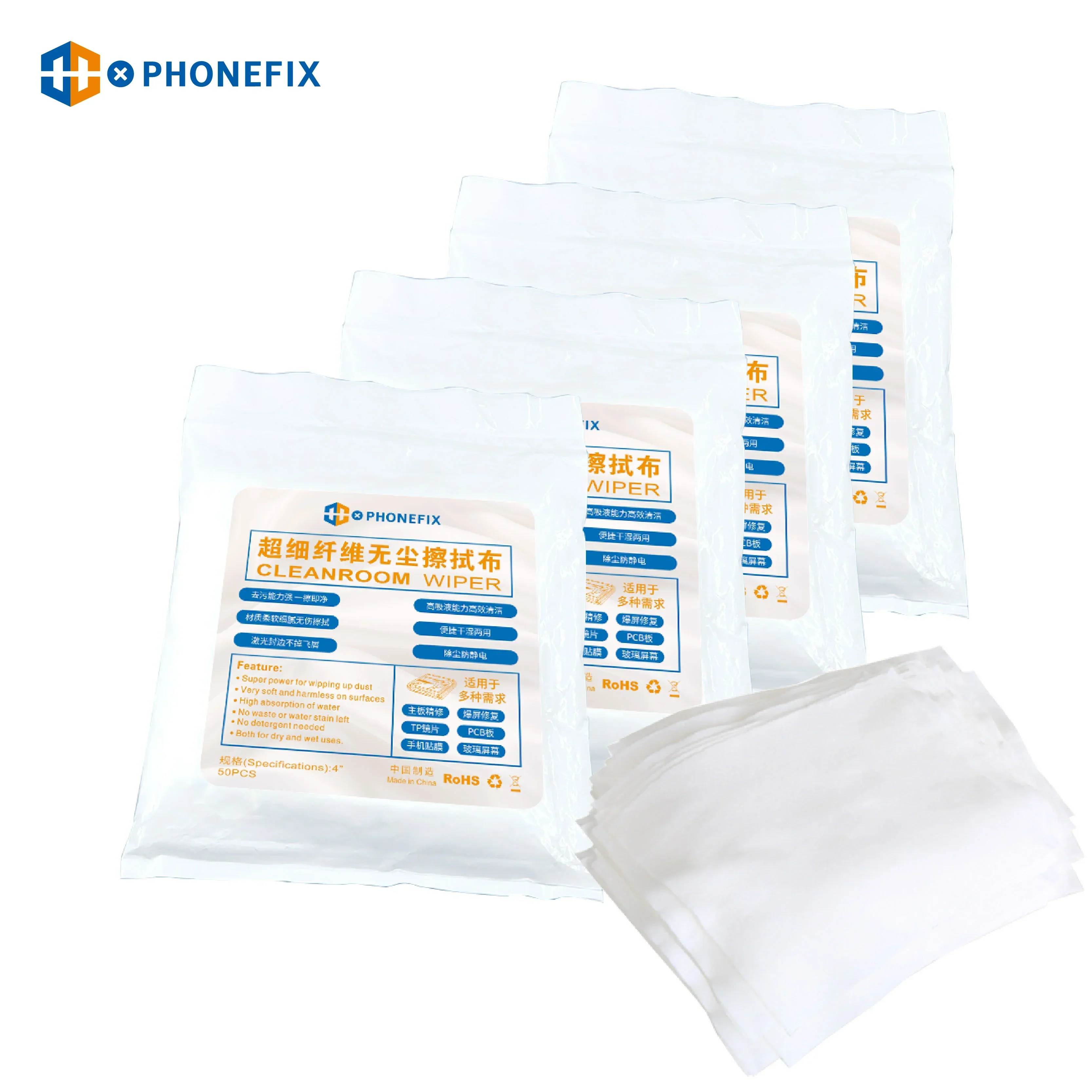 50pcs Non-dust Cleaning Cloth for Phone Screen Cleaning Tool - Image 2