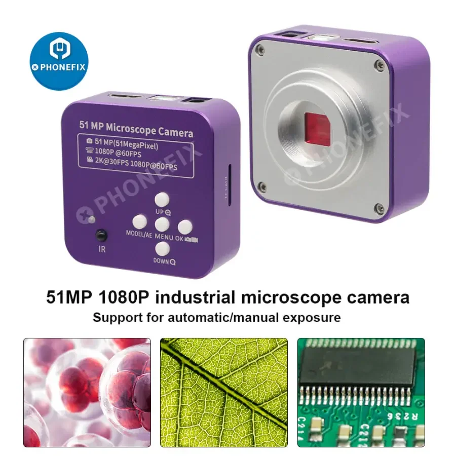 51MP 2K 1080P 60FPS HDMI USB Microscope Camera Soldering Repair - Image 12