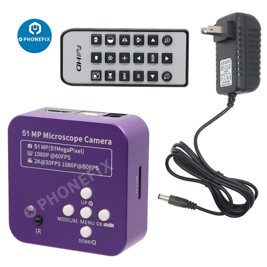 51MP 2K 1080P 60FPS HDMI USB Microscope Camera Soldering Repair - Image 2