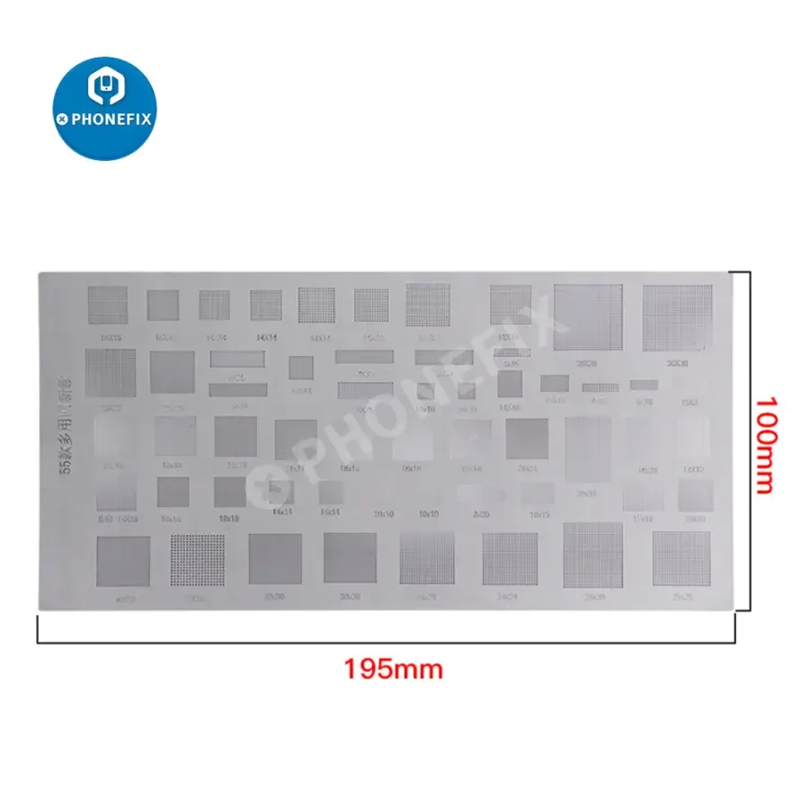 55 In 1 Universal BGA Reballing Stencils For Phone Soldering Repair - Image 2