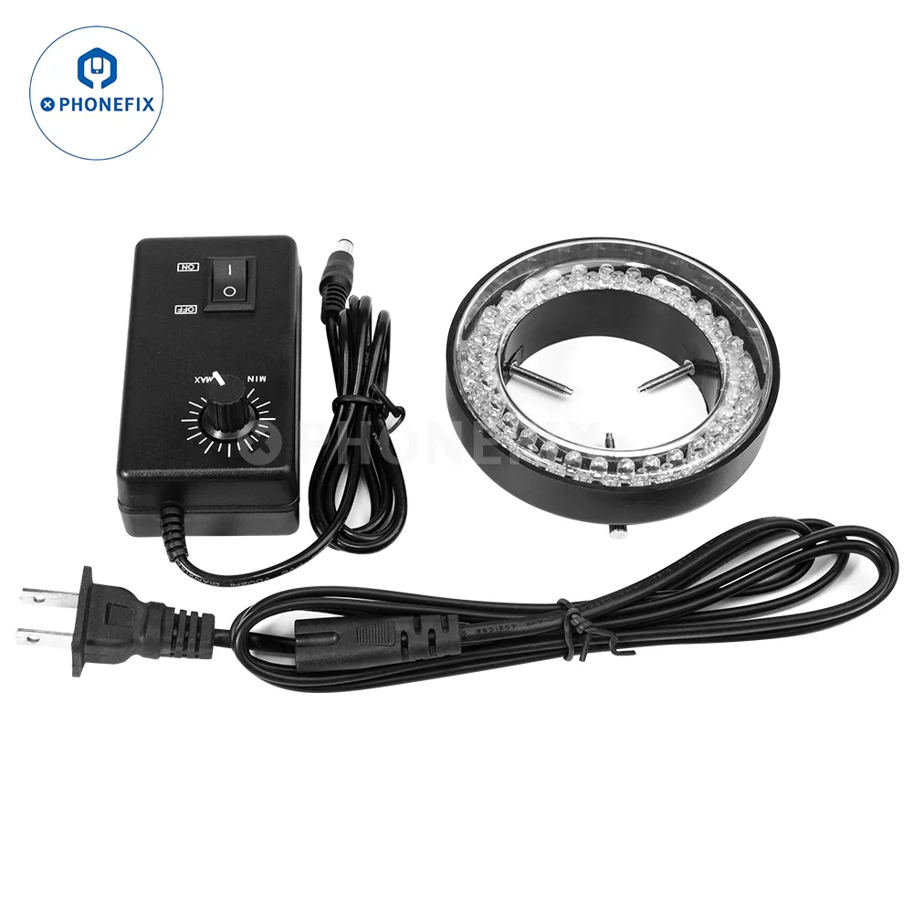 56 LED Purple UV Light Brightness Adjustable Microscope Ring Lamp - Image 4