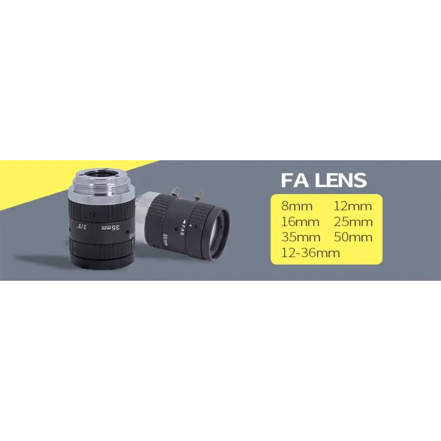5MP 16mm-50mm 1/1.8" FA Prime Lens C-mount F1.8-16 Manual Iris Lens - Image 13