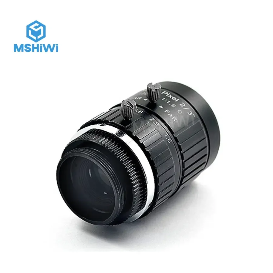 5MP C-Mount 2/3" 12mm Prime Lenses F1.6 Manual Iris Lens - Image 4