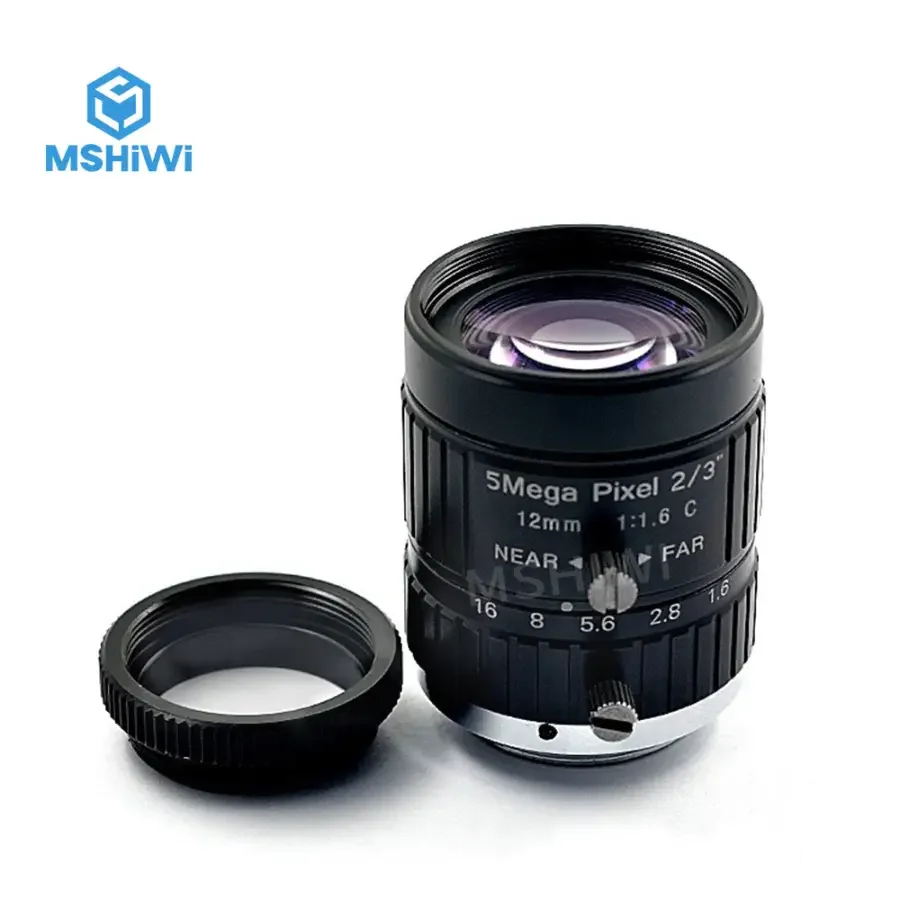 5MP C-Mount 2/3" 12mm Prime Lenses F1.6 Manual Iris Lens - Image 5