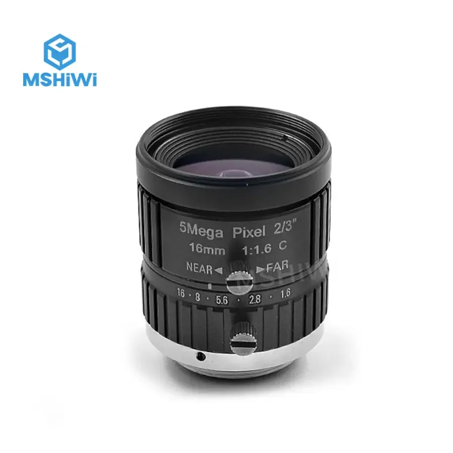 5MP F1.6 C Mount Camera Lens 2/3" 16mm Manual Iris Fixed Focus Lenses - Image 6