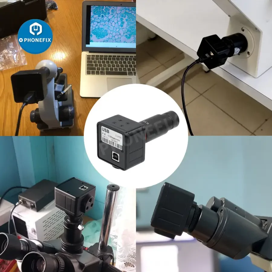 5MP USB Microscope Camera Eyepiece C-Mount Adapter 30/30.5mm Ring - Image 3