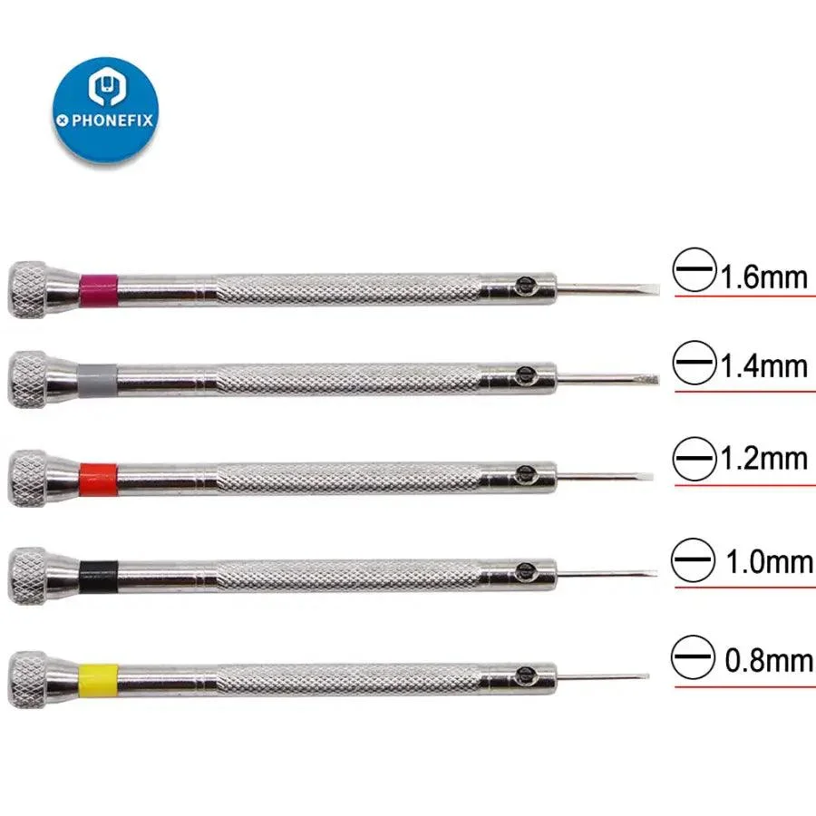 5Pcs Alloy Steel Screwdriver Watch Opening Tools Kit Silver Link Pins - Image 2