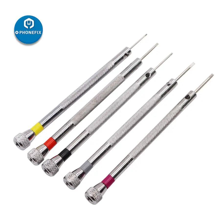 5Pcs Alloy Steel Screwdriver Watch Opening Tools Kit Silver Link Pins - Image 4