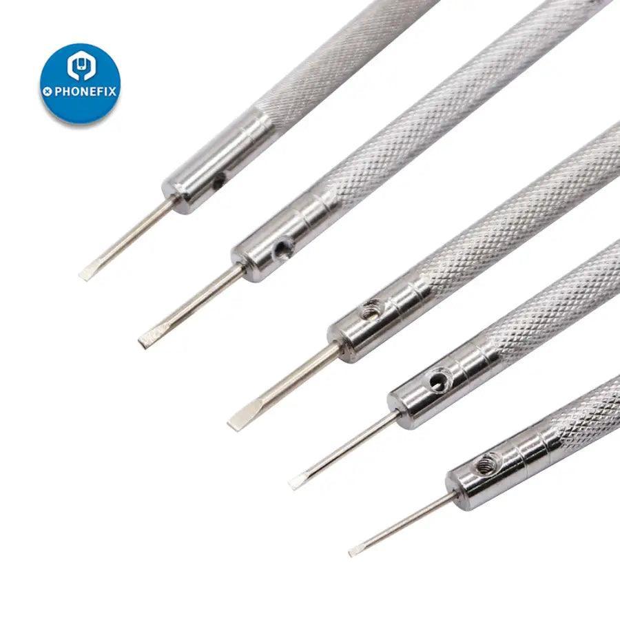 5Pcs Alloy Steel Screwdriver Watch Opening Tools Kit Silver Link Pins - Image 6