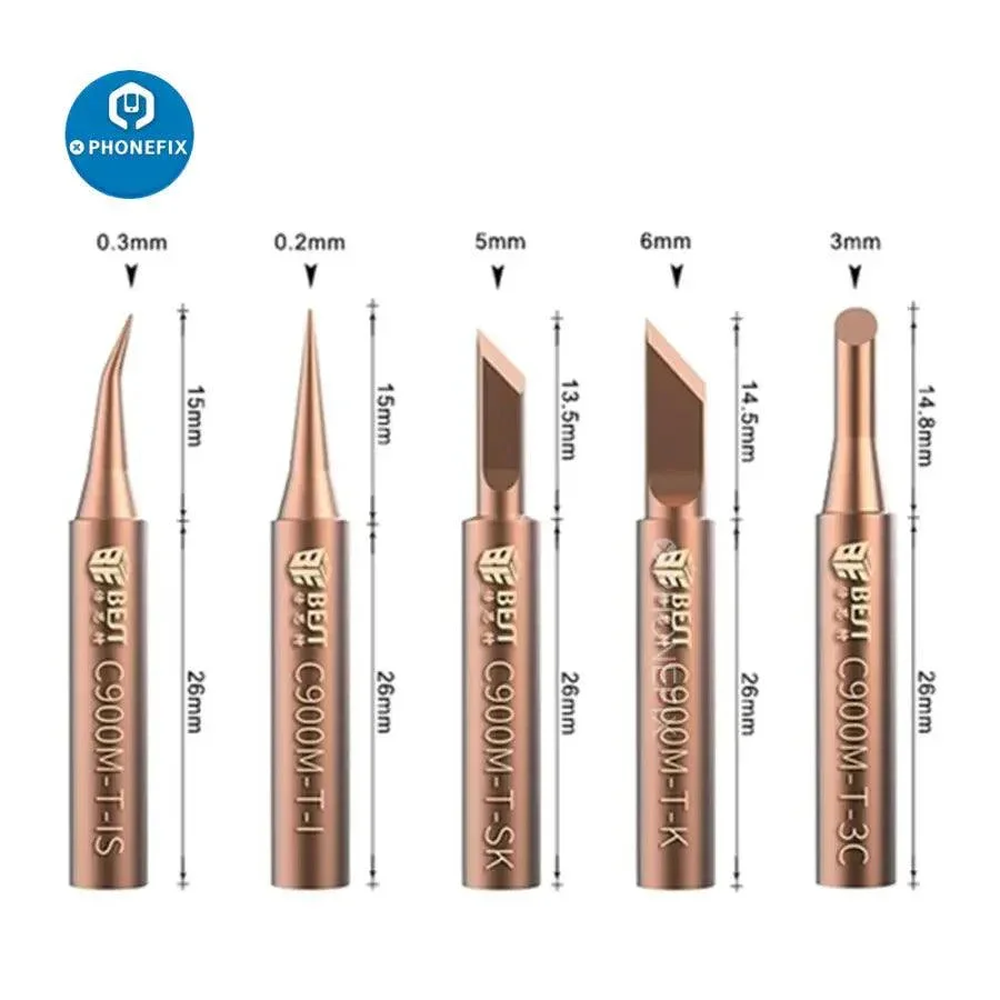 5pcs/Set 900M Solder Iron Tip Welding Nozzle Oxygen-free copper - Image 3