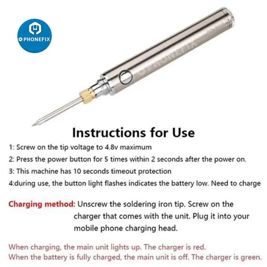 5V 8W Electric Rechargeable Soldering Iron Wireless Welding Pen - Image 5