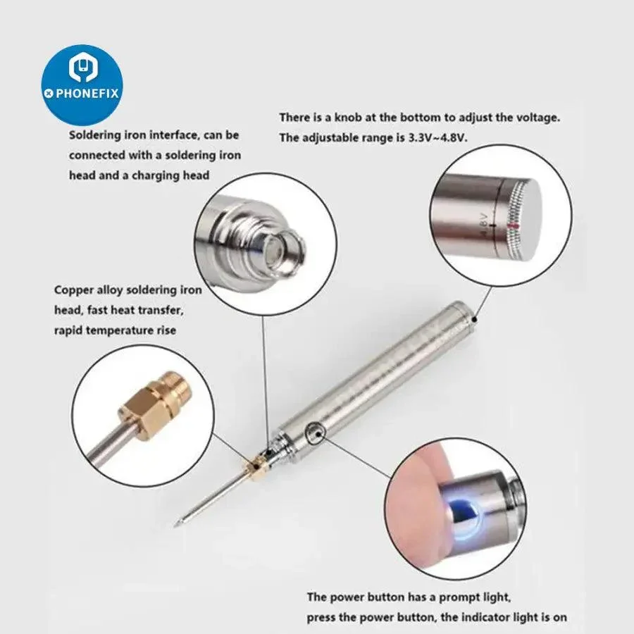 5V 8W Electric Rechargeable Soldering Iron Wireless Welding Pen - Image 7