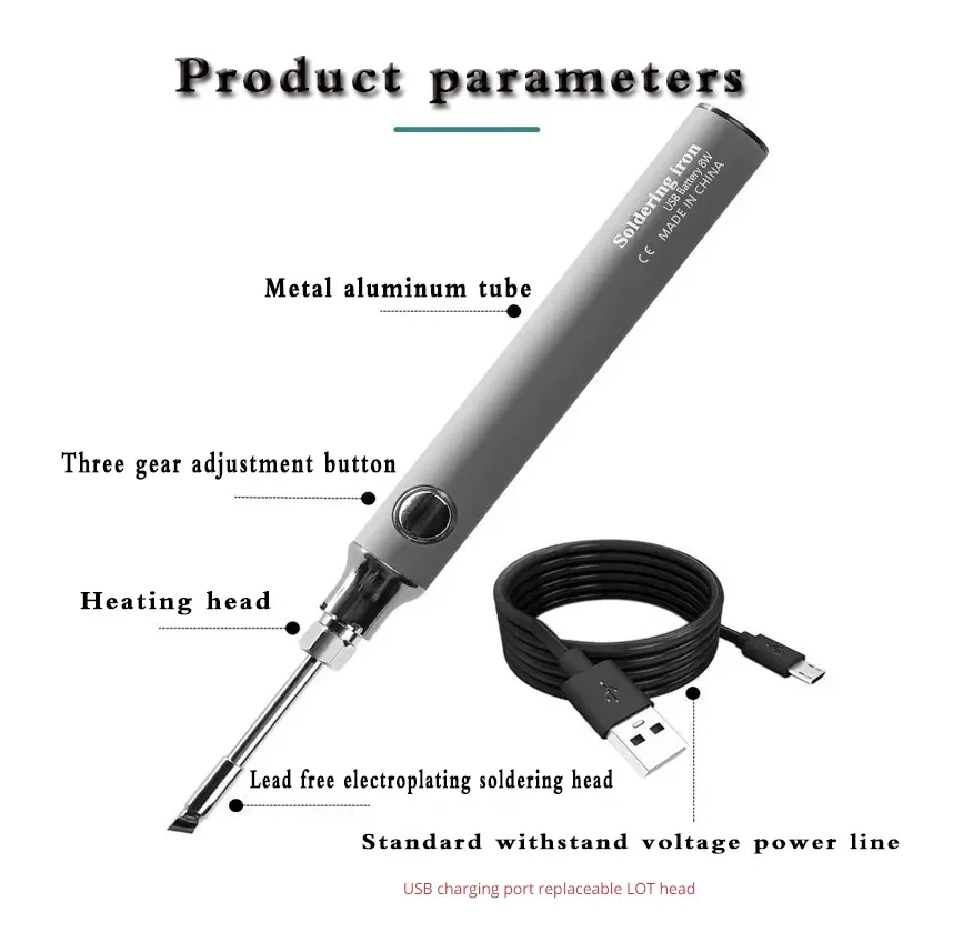 5V 8W Electric Rechargeable Soldering Iron Wireless Welding Pen - Image 8