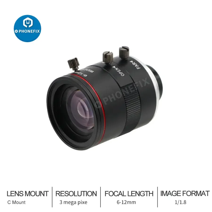 6-12MM Industrial Camera Lenses, 1/1.8", 6mm, F/1.6, C-Mount - Image 6