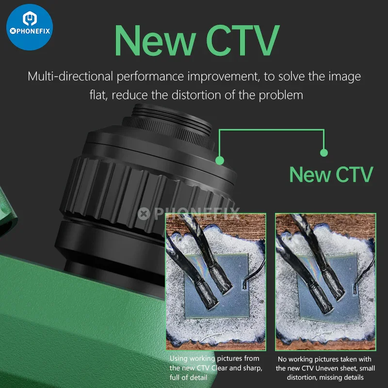 6.5-58X Trinocular Stereo Microscope With HD 4K Camera CTV Lens - Image 2
