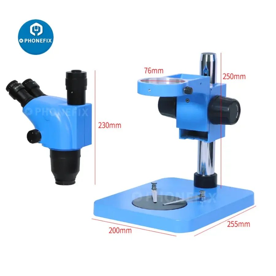 6.5X-65X Trinocular Stereo Zoom Microscope With 10X/20mm Eyepiece - Image 5