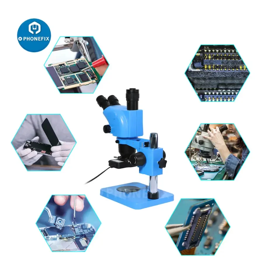 6.5X-65X Trinocular Stereo Zoom Microscope With 10X/20mm Eyepiece - Image 8