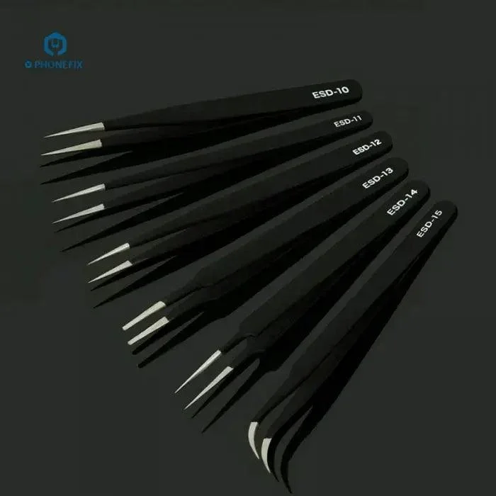 6 Kinds Stainless Steel SWDT Tweezers for iPhone Repair Tool - Image 2