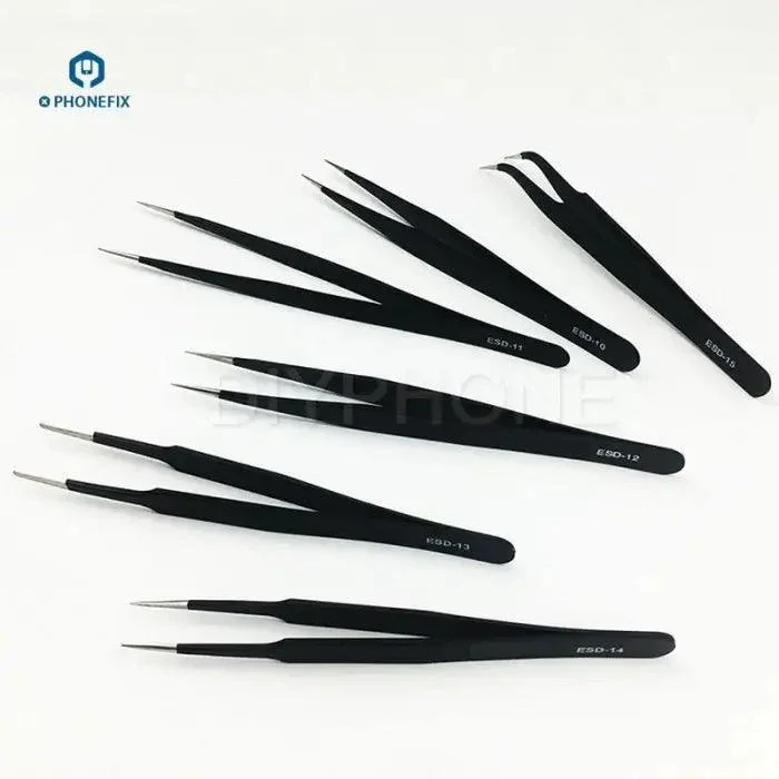 6 Kinds Stainless Steel SWDT Tweezers for iPhone Repair Tool - Image 4