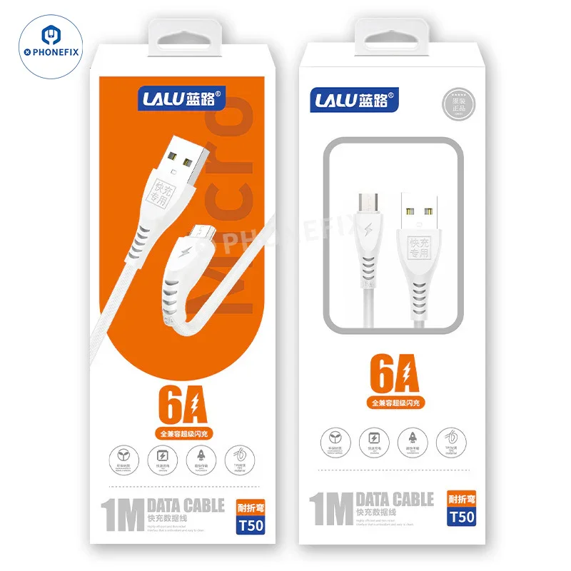 6A Fast Charging Data Cable Micro Type-C Lightning for iPhone Android - Image 12