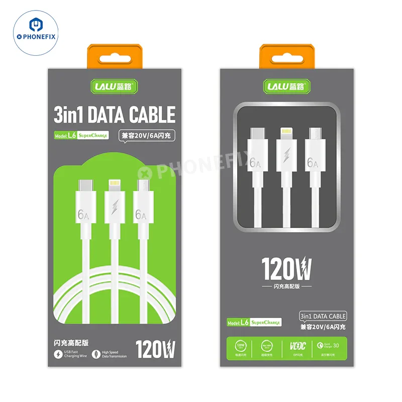 6A Fast Charging Data Cable Micro Type-C Lightning for iPhone Android - Image 17