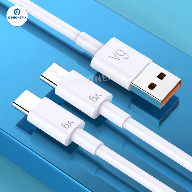 6A Fast Charging Data Cable Micro Type-C Lightning for iPhone Android - Image 3