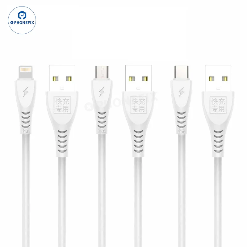 6A Fast Charging Data Cable Micro Type-C Lightning for iPhone Android - Image 5