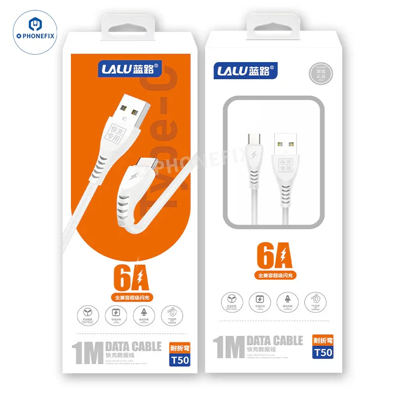 6A Fast Charging Data Cable Micro Type-C Lightning for iPhone Android - Image 8