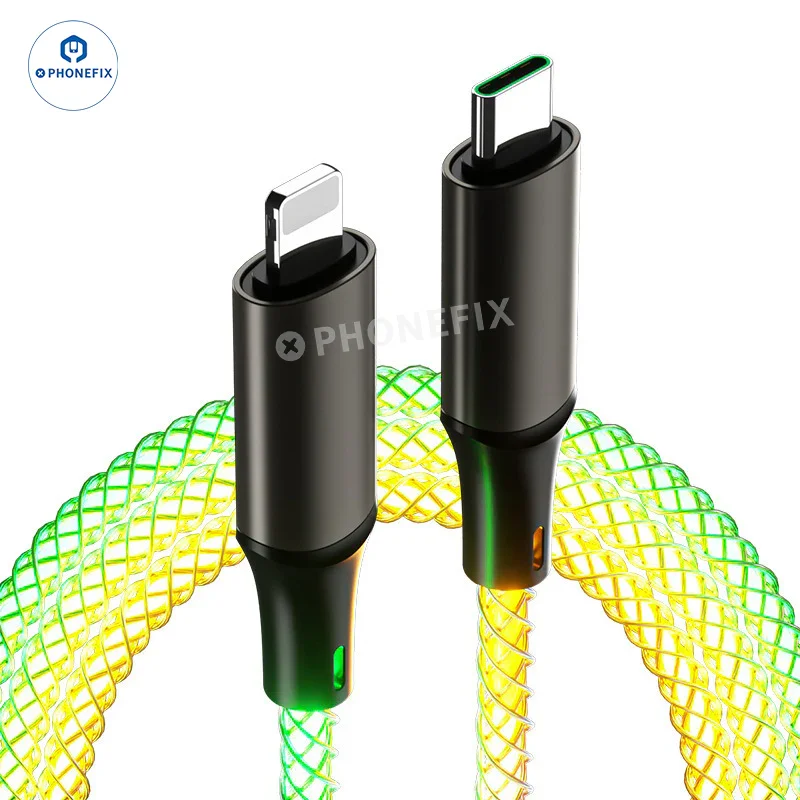 6A Super Fast Charging Cable Gradient Light Phone CarPlay Data Line - Image 4
