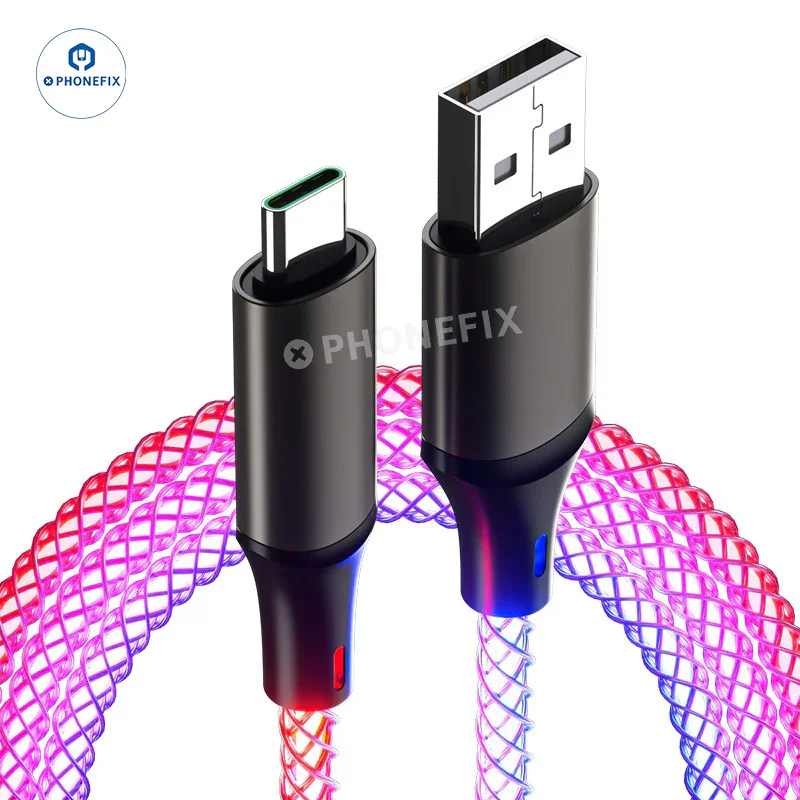 6A Super Fast Charging Cable Gradient Light Phone CarPlay Data Line - Image 5