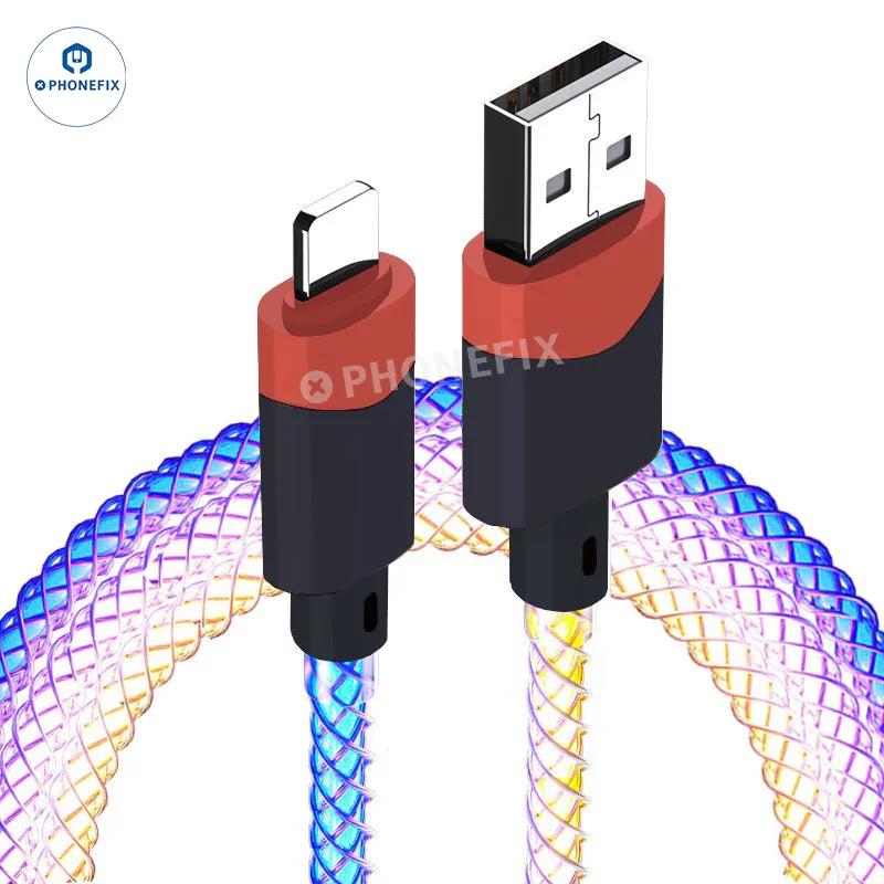 6A Super Fast Charging Cable Gradient Light Phone CarPlay Data Line - Image 9