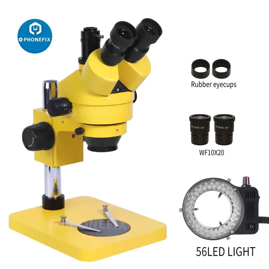 7-45X 3.5X-180X Trinocular Stereo Microscope With WF10X WF20X Eyepiece - Image 3