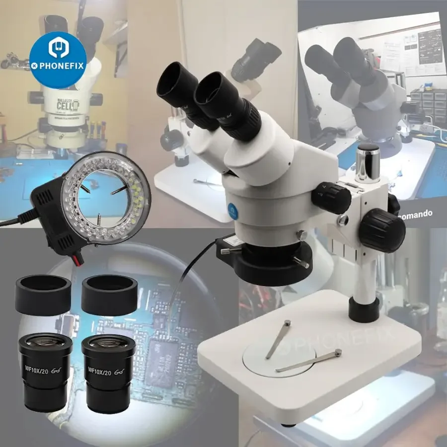 7-45X Binocular Stereo Microscope Soldering Tool For Phone PCB Repair - Image 4