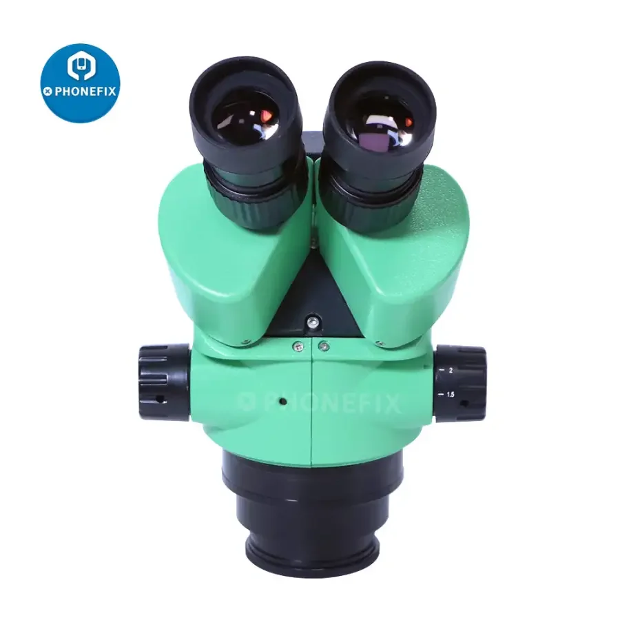 3.5X-180X Simul-focal Green Trinocular Zoom Stereo Microscope Head - Image 2