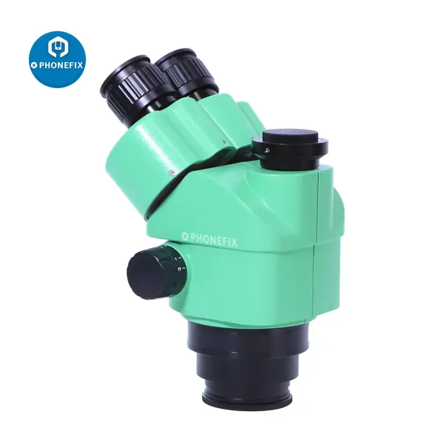 3.5X-180X Simul-focal Green Trinocular Zoom Stereo Microscope Head - Image 3