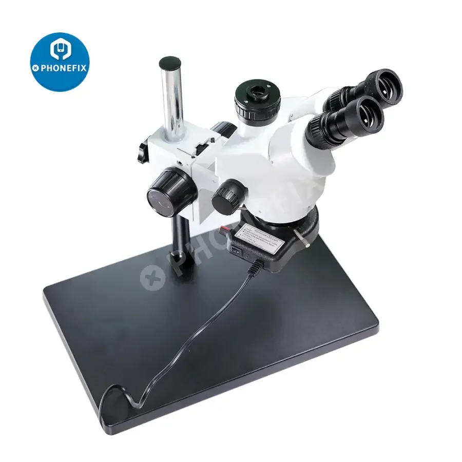 7-45x SZM45T-B1 Industrial Stereo Trinocular Microscope with Light - Image 2