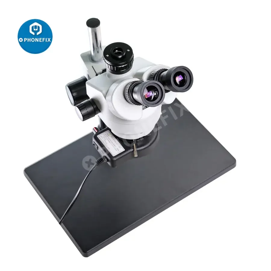 7-45x SZM45T-B1 Industrial Stereo Trinocular Microscope with Light - Image 6