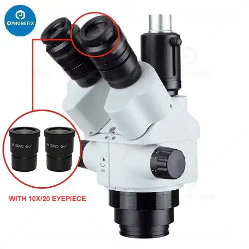 7X-45X Continuous-Zoom Trinocular Stereo Microscope Head - Image 2
