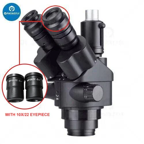 7X-45X Continuous-Zoom Trinocular Stereo Microscope Head - Image 3